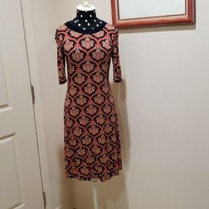 KAREN KANE Women's Geometric Print T-shirt Dress size small
